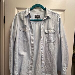 Express Soft Blue Casual Shirt